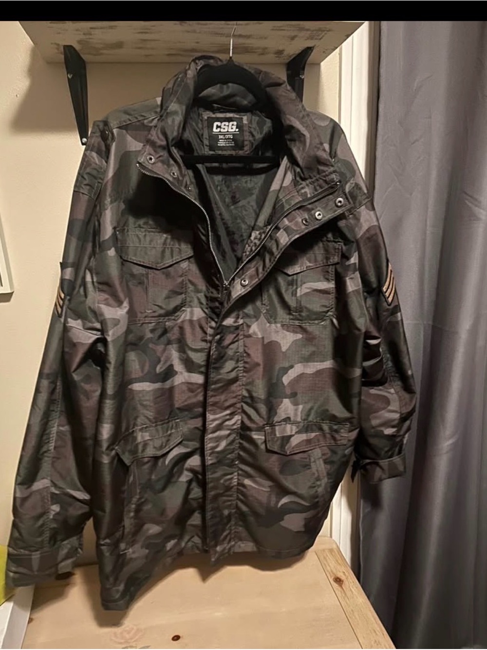 Men’s Camo Field Jacket - Black/Green